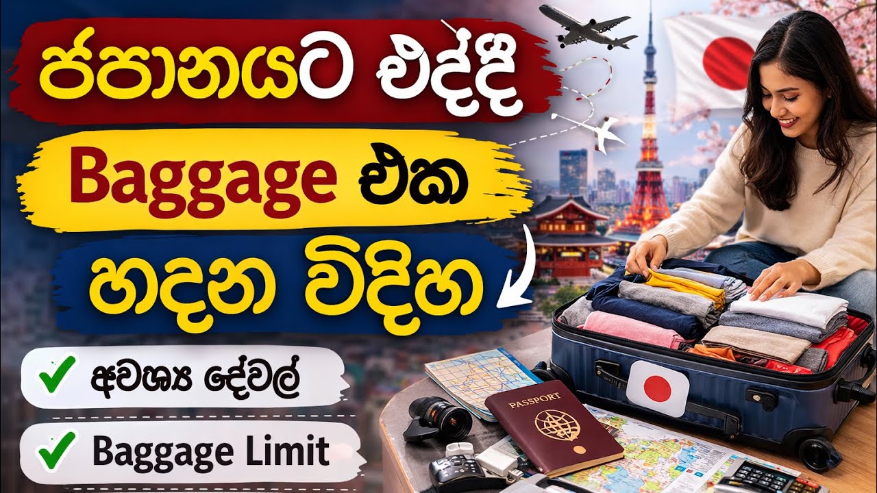 ජපානයට එනකොට රැගෙන ආ යුතු දේවල් සහ බෑග් එක සකසන ආකාරය | student visa | ssw visa | work visa