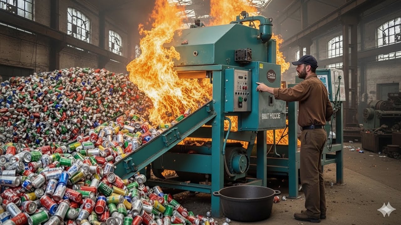 Recycling Process of Old Tin Can Scrap Into New Largest Cooking Pots | Waste Recycling