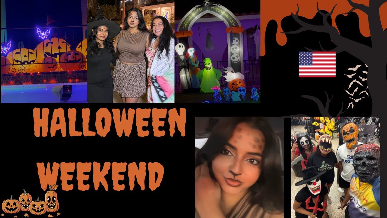 How We Spent Halloween in California (ලංකන් couple🇱🇰🇺🇸) 