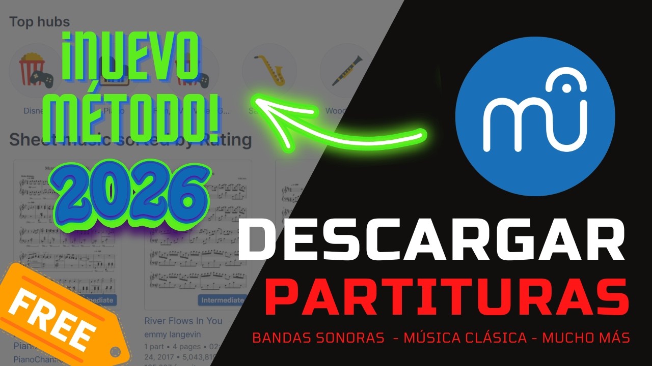 🚀 ► ¿Cómo DESCARGAR PARTITURAS GRATIS? 🤑 *2025* - MuseScore GRATIS ✅