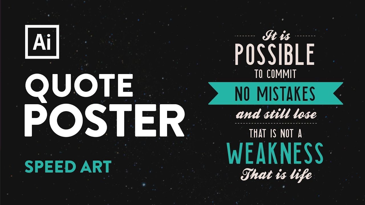 Star Trek Quote Poster | Speed Art | Illustrator