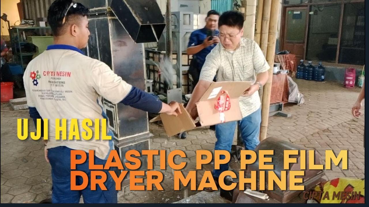UJICOBA DENGAN BAHAN MESIN PENGERING PLASTIK -- BOS COSTUMER VERY HAPPIII .. HASIL SO MEMUASKAN....