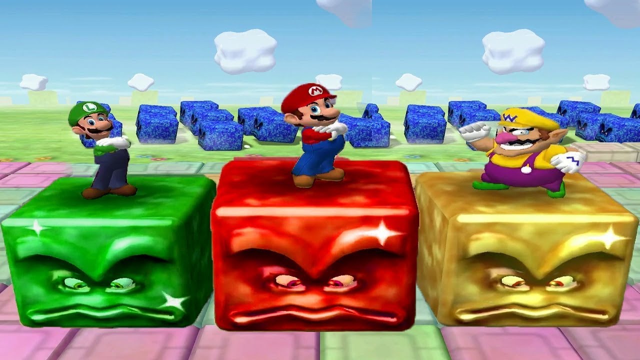 Mario Party 5 MiniGames - Yoshi Vs Mario Vs Luigi Vs Wario (Master CPU)