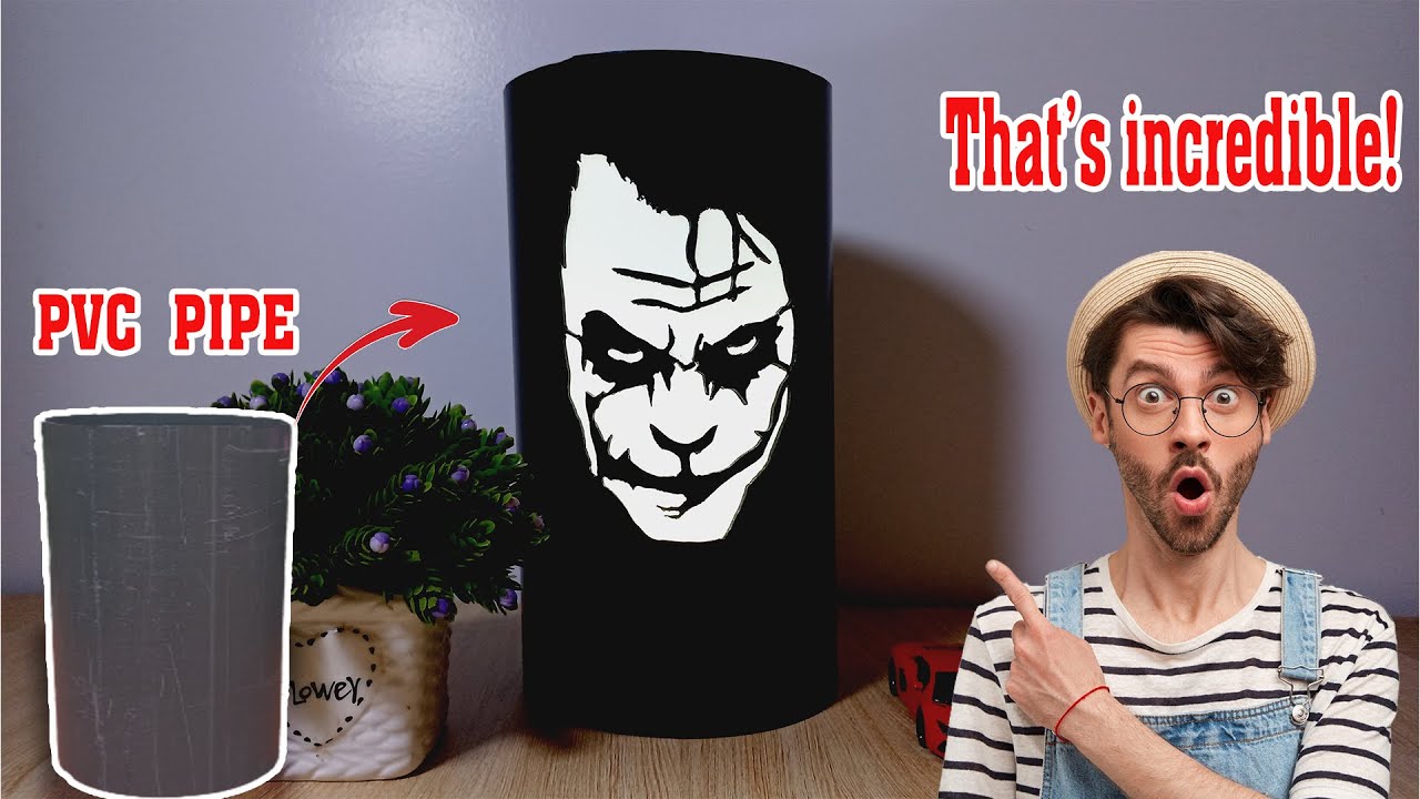DIY Desk Lamp :Transforming Old PVC Pipes into a Joker Themed Masterpiece