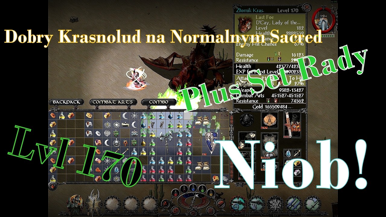 Sacred Gold - Krasnolud Na Działko 170lvl - Znakomity Build Na Początek - Niob.