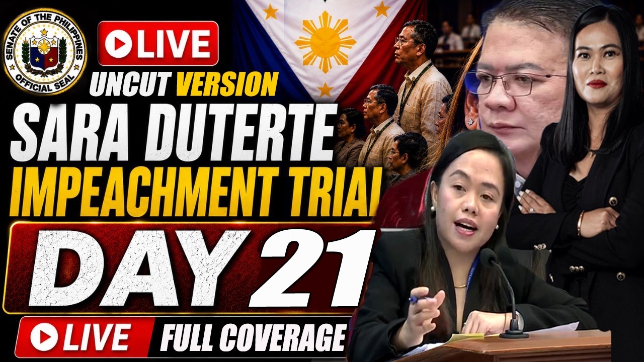DAY 21 IMPEACHMENT TRIAL OF VICE PRESIDENT SARA DUTERTE |AUGUST 28, 2026