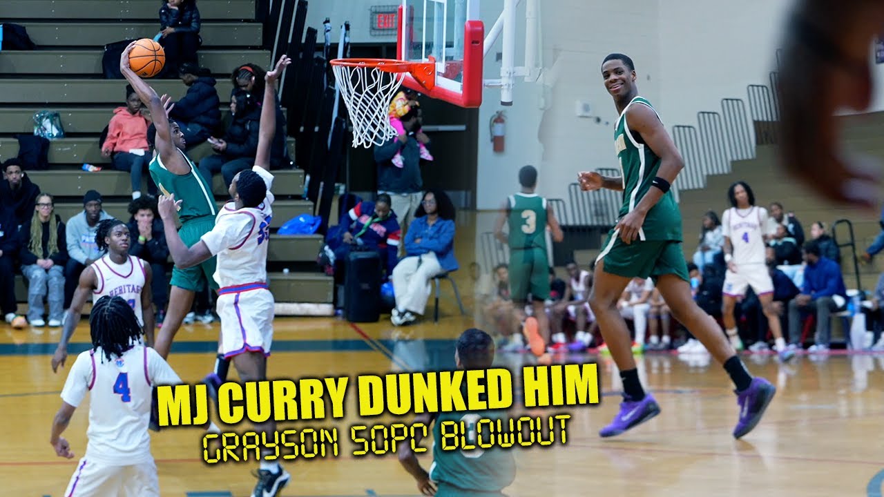 MJ Curry Caught ANOTHER BODY In 50PC Blowout | GRAYSON VS HERITAGE
