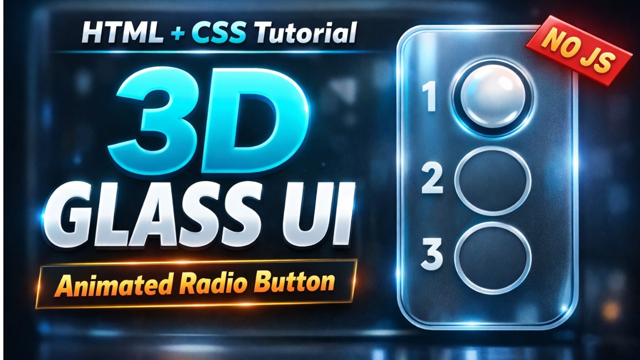 Modern Glass Effect Radio Button with Animation | HTML & CSS Only