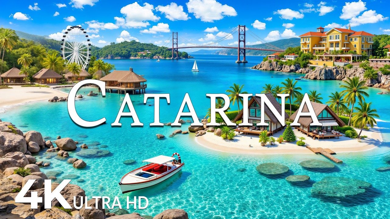 FLYING OVER CATARINA (4K UHD) &ndash; Soothing Music Along With Beautiful Nature Video - 4K Video ULTRA HD