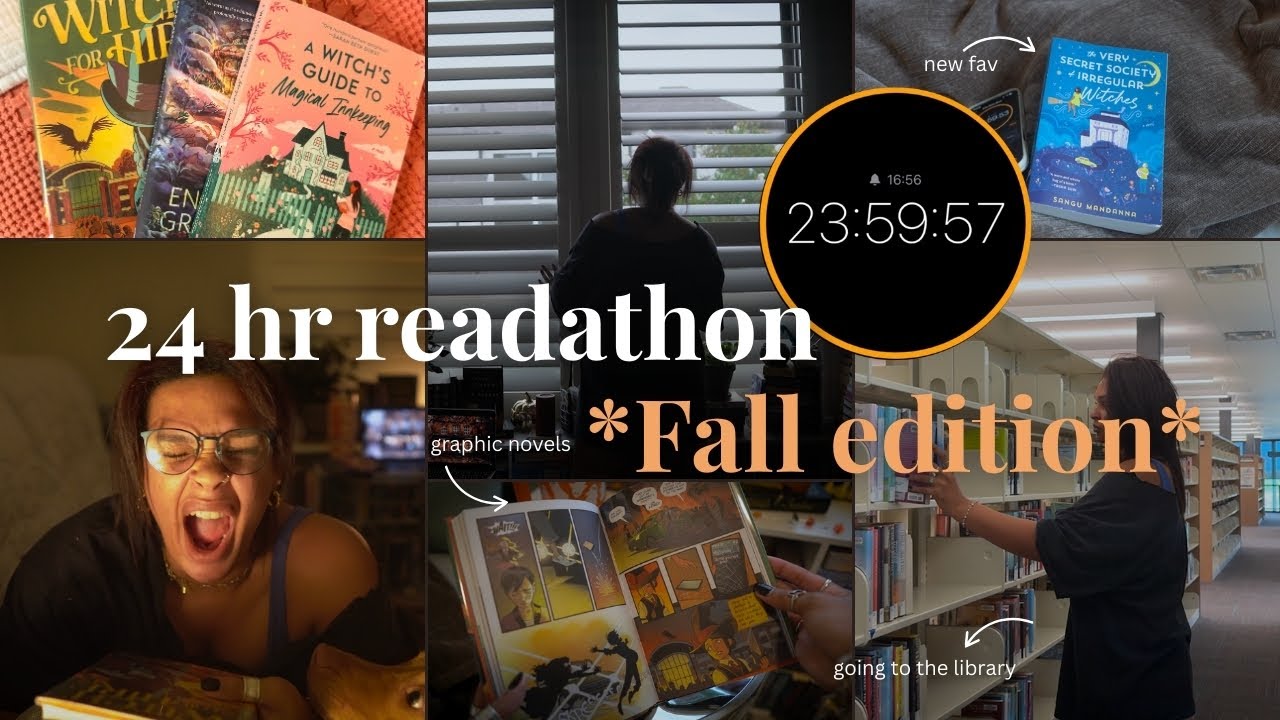 reading cozy books for 24 hrs | fall reading vlog