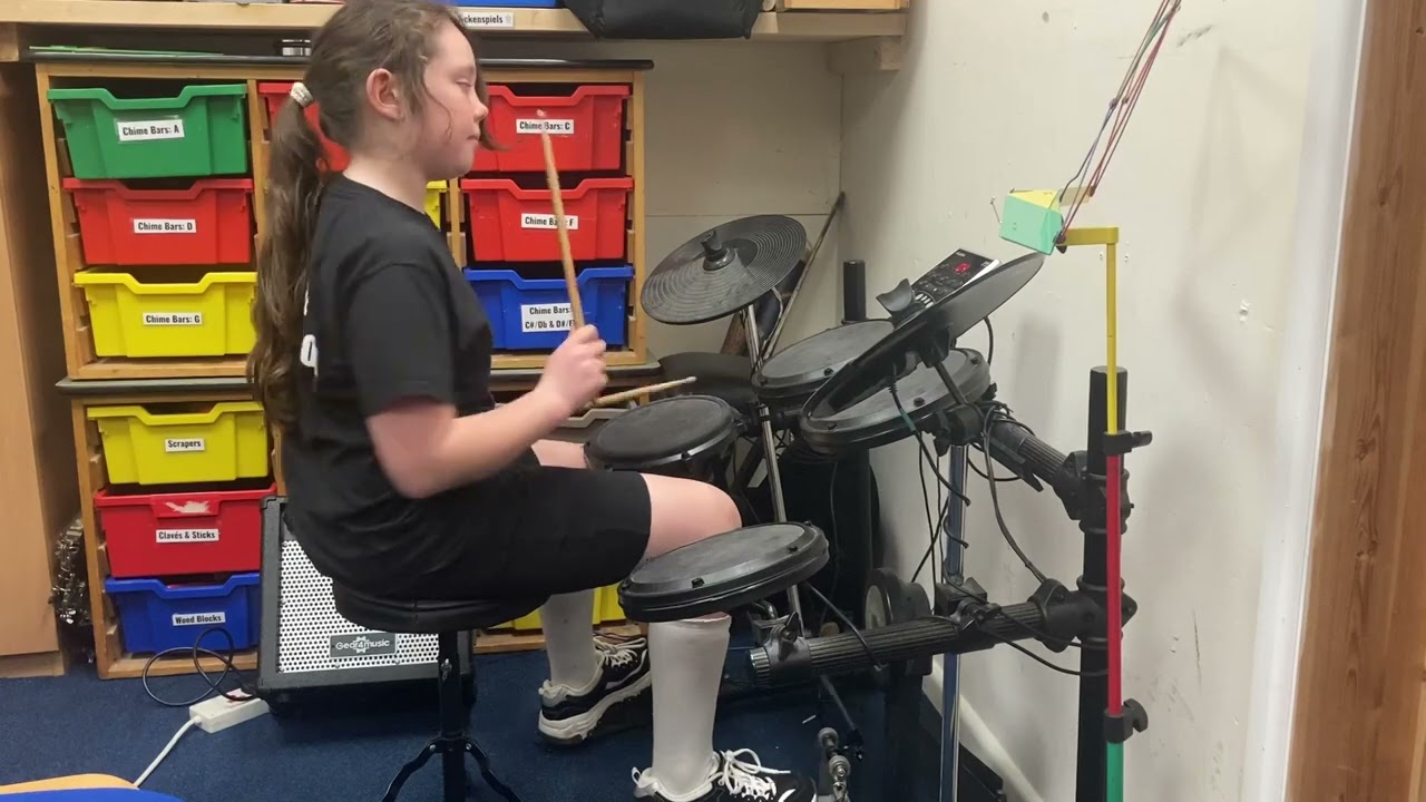 Drumming Lessons with Mr Hackett at Southill Primary