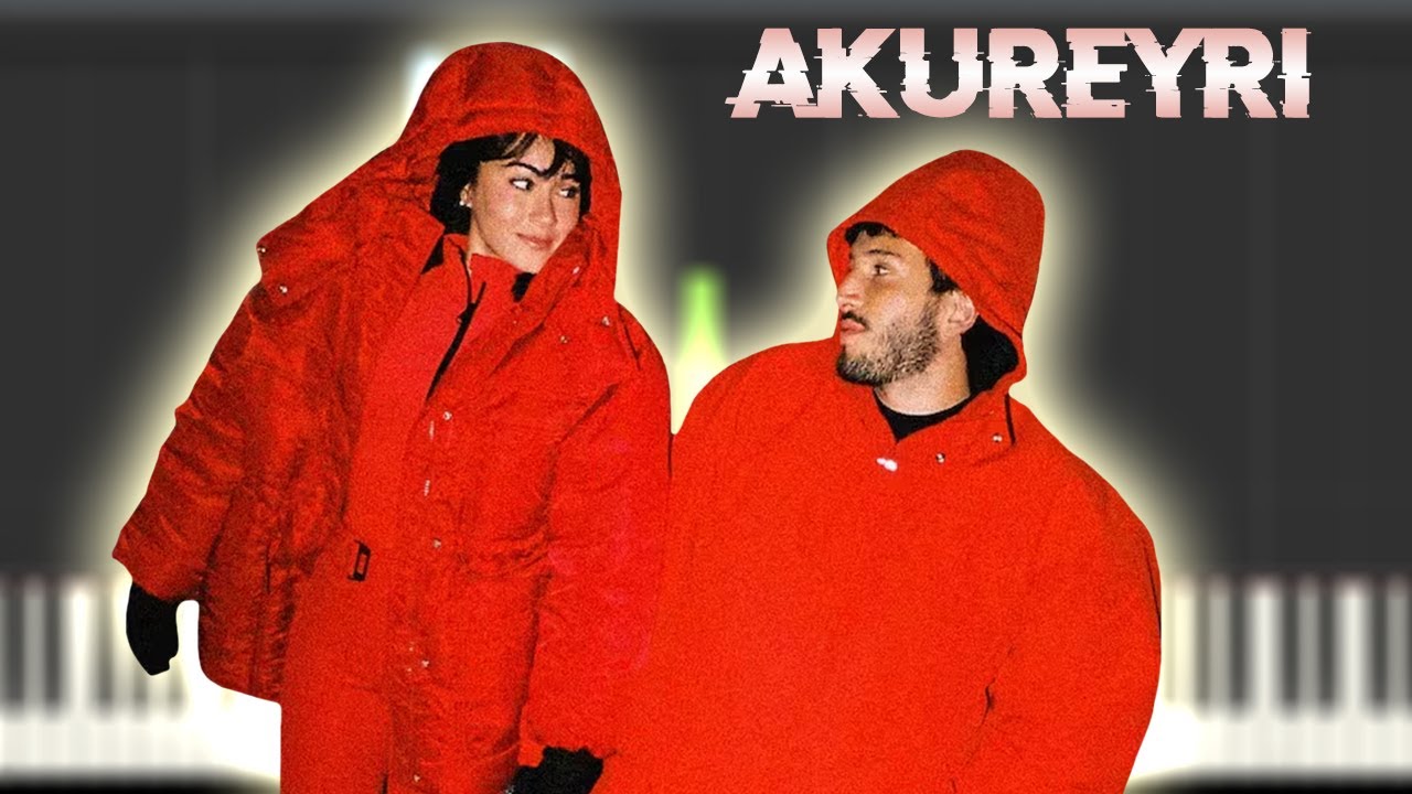 Aitana, Sebastián Yatra - Akureyri | Instrumental Piano Tutorial / Partitura / Karaoke / MIDI