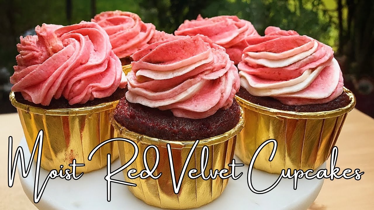 Easy Red Velvet Cupcakes for Beginners + Classic Buttercream | How to make Moist Red Cupcakes