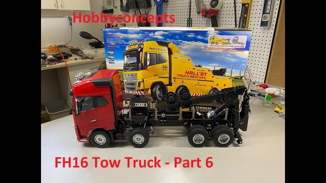 Tamiya 1/14 Volvo FH16 Tow Truck Build - Part 6 Cab & Light Wiring