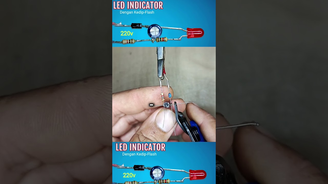 Simple LED Flasher Or Indicator #ledflasher #indicator #shorts