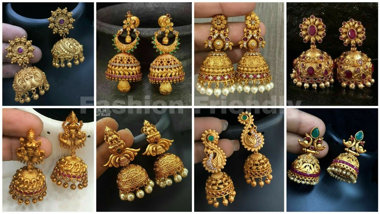 Gold jhumka designs 2019 | Gold jhumka earrings | latest gold jhumka designs 2019 - Fashion Friendly