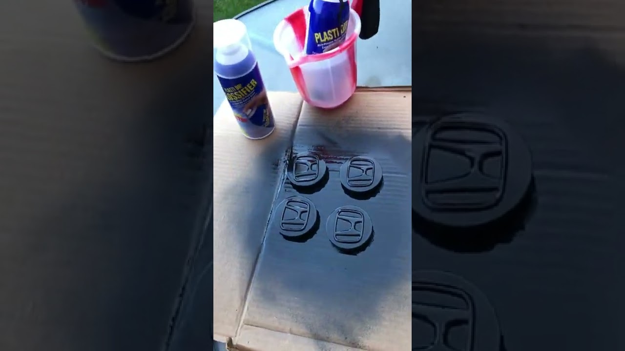 Honda Civic Centre Wheel Cap Plasti Dip Gloss Black FK7 MK10