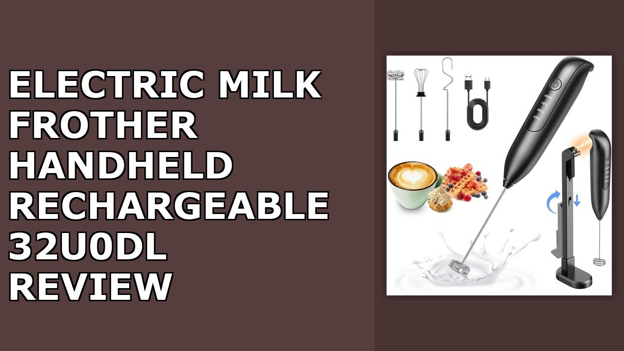 Electric Milk Frother Handheld: Rechargeable 3 in 1 - LED Digital Display with 3 Speeds Review