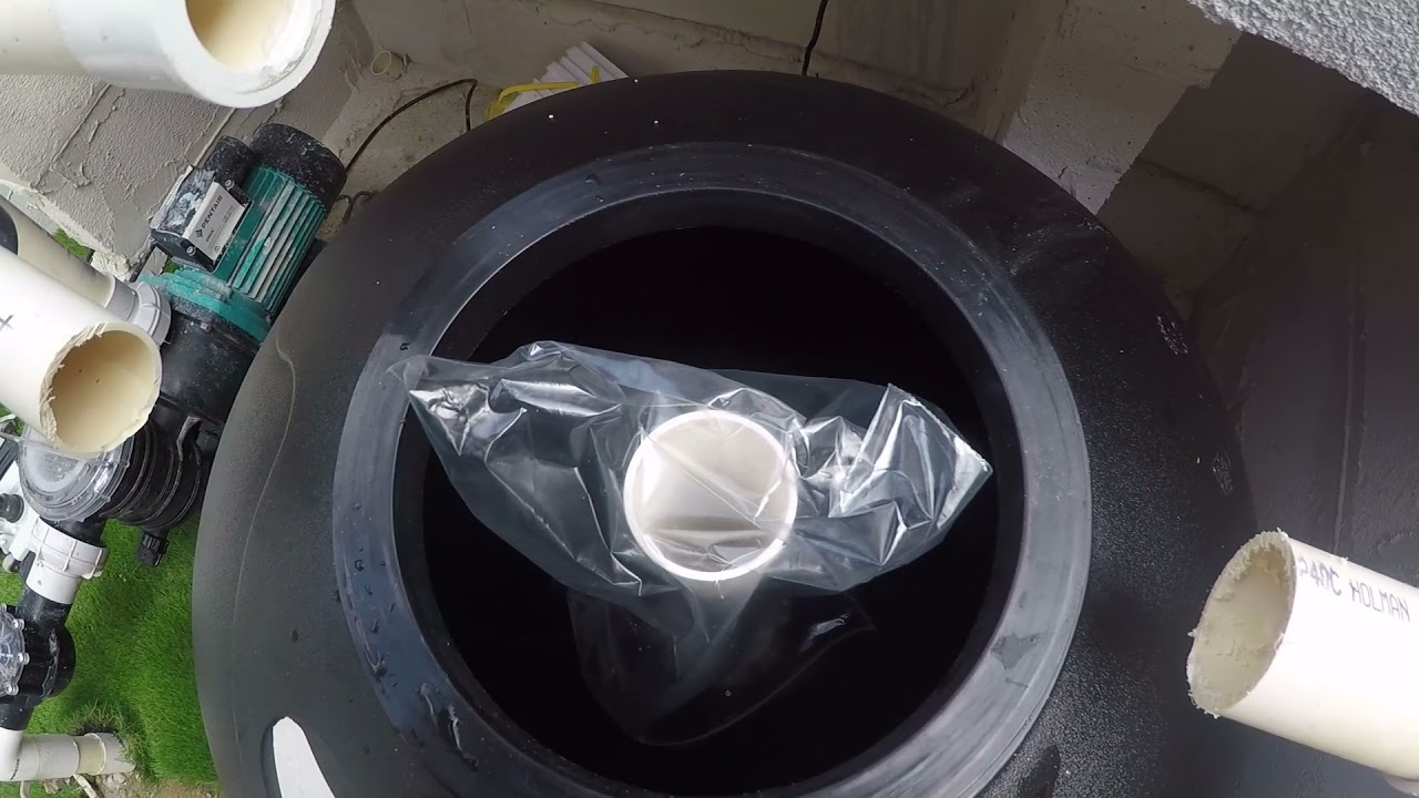 Pool sand filter installation