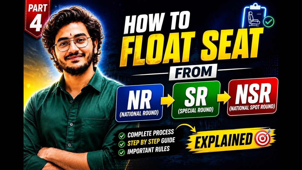 CCMT 2026 | How to Float Seat from NR &rarr; SR &rarr; NSR? Complete Process & Fee Refund