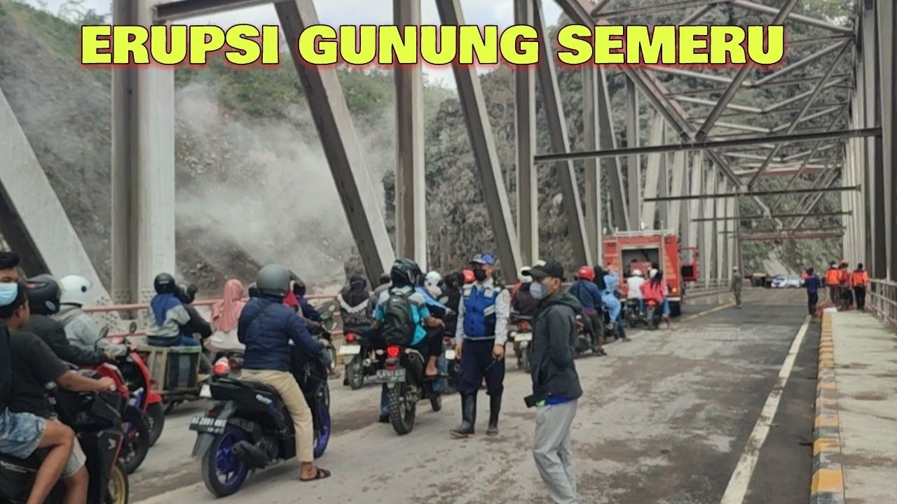 Situasi terkini pasca erupsi gunung Semeru di Gladak perak Lumajang 