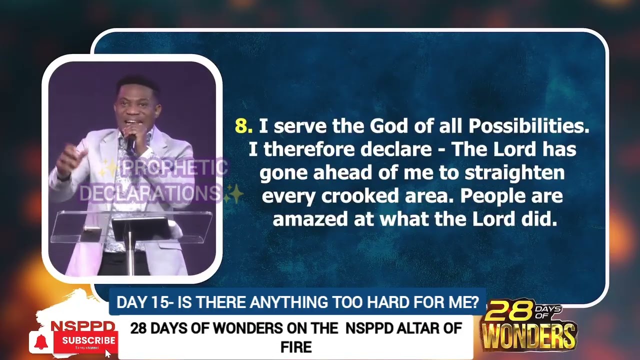 Nothing Is Too Hard For My God – Day 15 Declarations | 28 Days of Wonders 