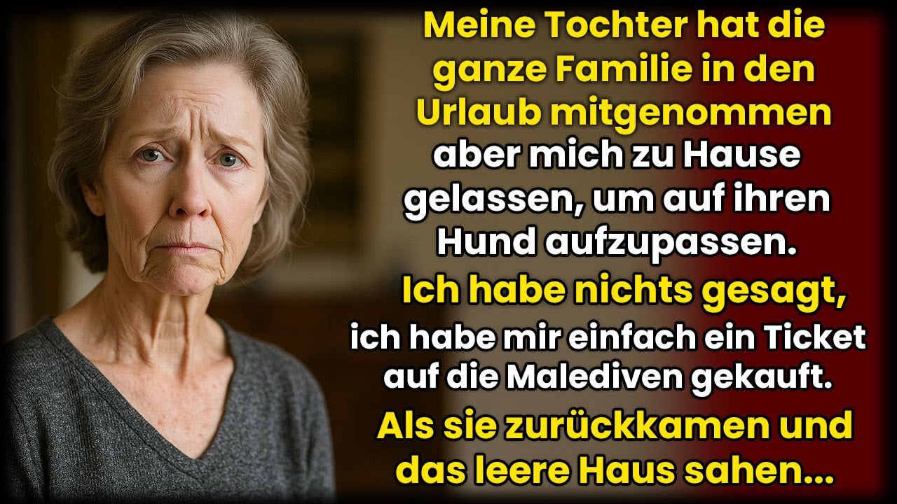 Meine Tochter reiste mit ihrer Familie und ließ mir den Hund. Ich gönnte mir die Malediven.