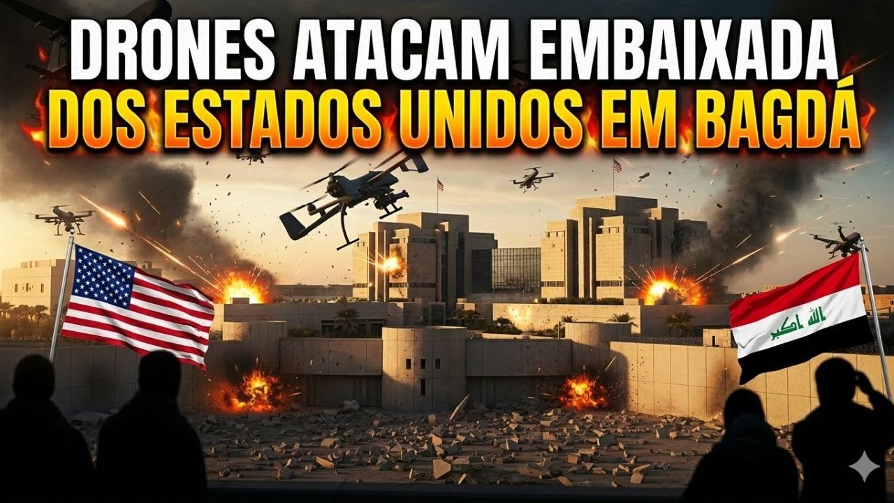 URGENTE| DRONES ACERTAM EMBAIXADA DOS EUA EM BAGDÁ- ISRAEL MATA NÚMERO 1 DO IRÃ
