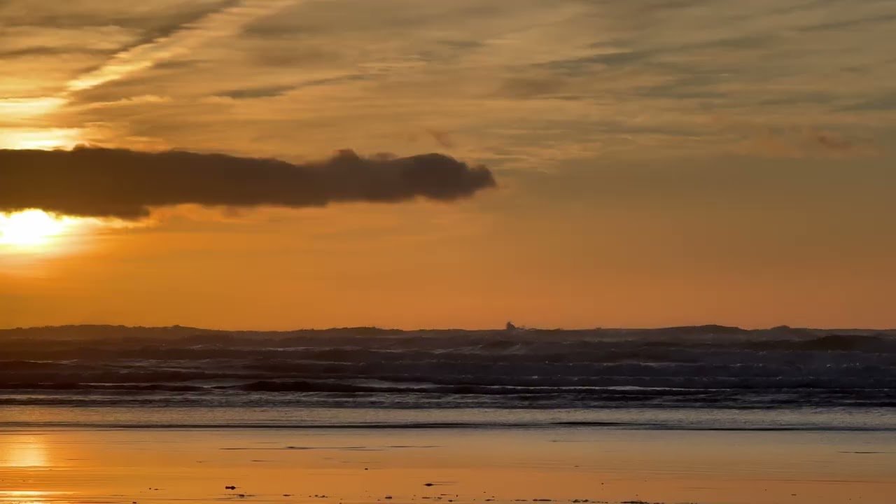 Beautiful Sunset and Ocean Sounds | No AI | No Music | 30 minutes | 4K | Seaside, OR GC02.1