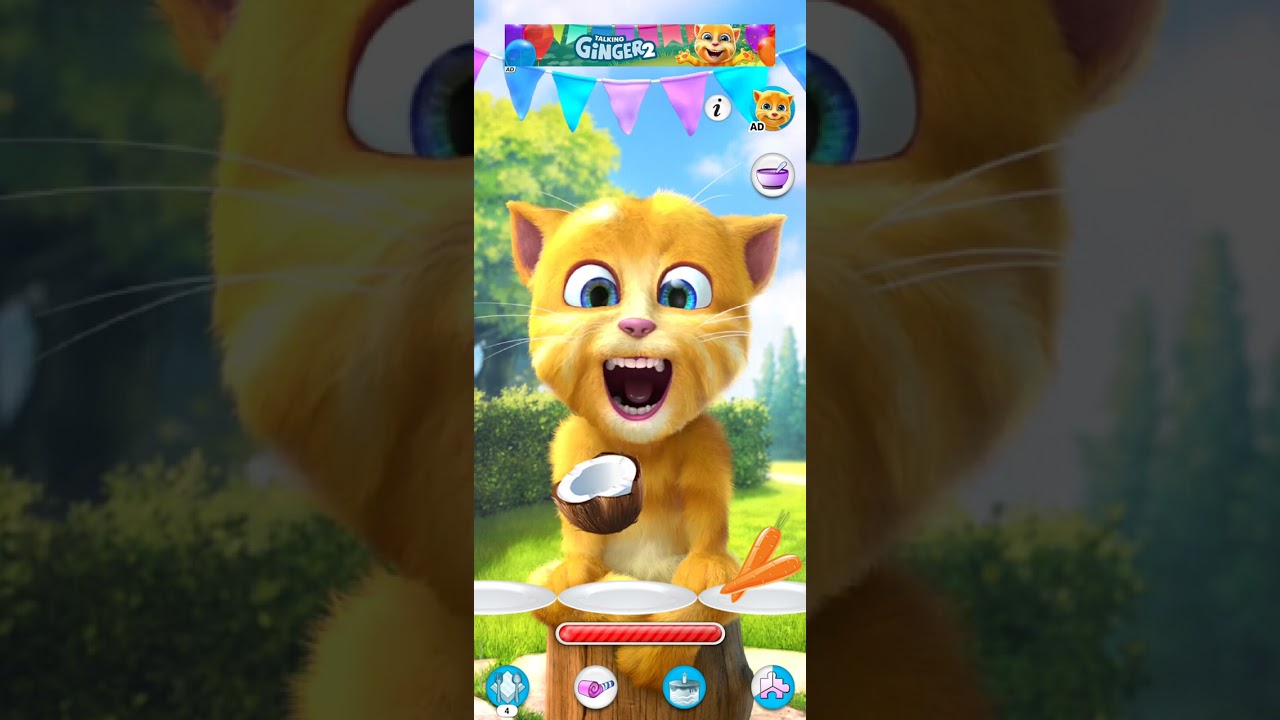 My Talking Ginger 2 eating foods games