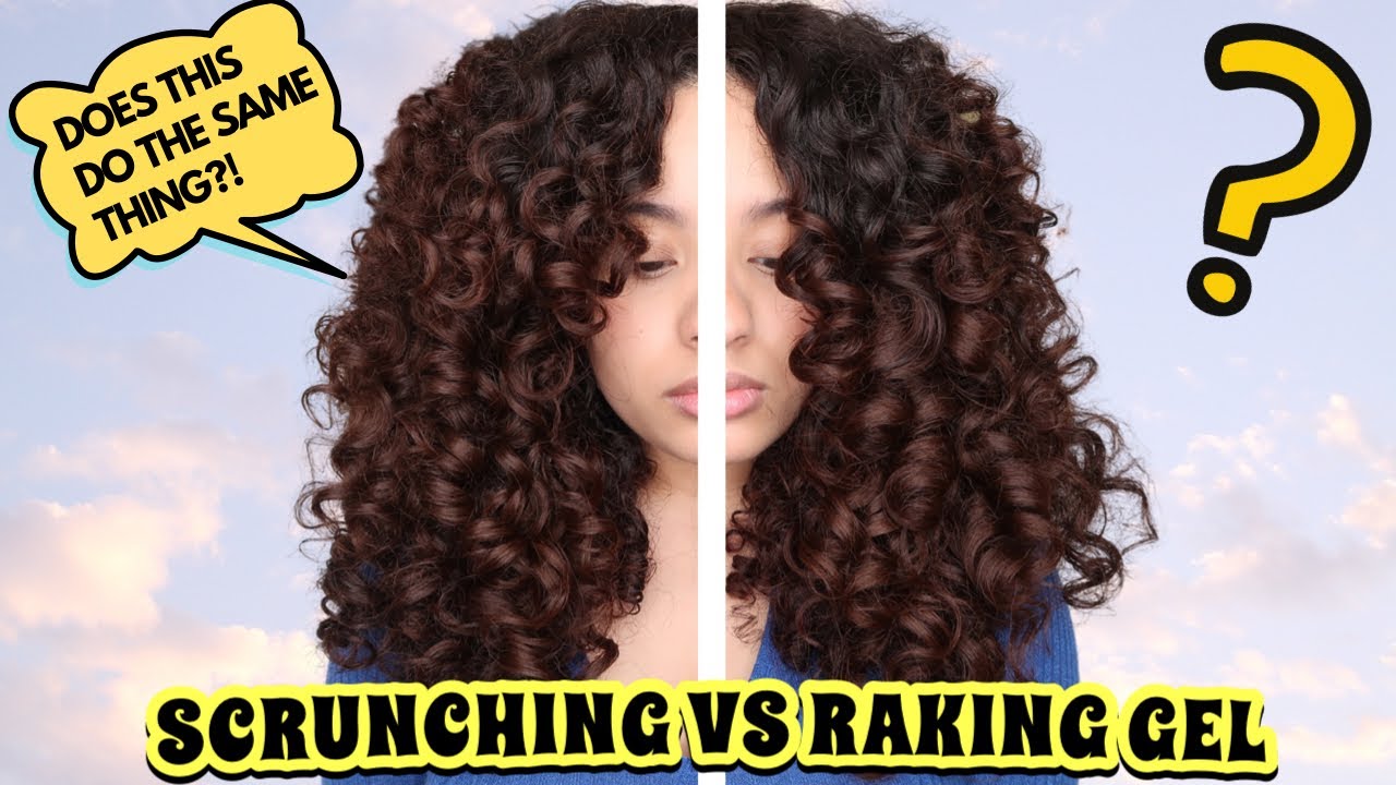 RAKING VS SCRUNCHING GEL ON CURLY HAIR | One side has less frizz as the days go by? (2c,3a,3b curls)