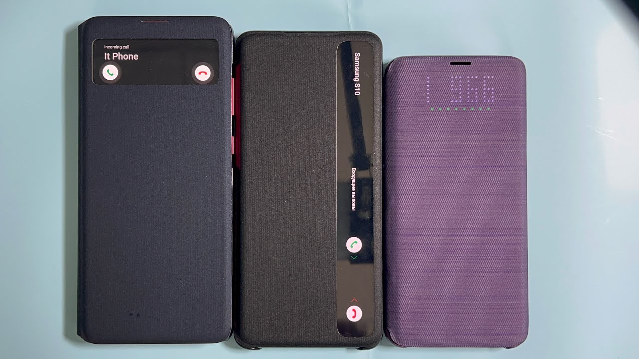 Incoming Call Hold Case Book Samsung Galaxy S9 / Note 10 / S20+