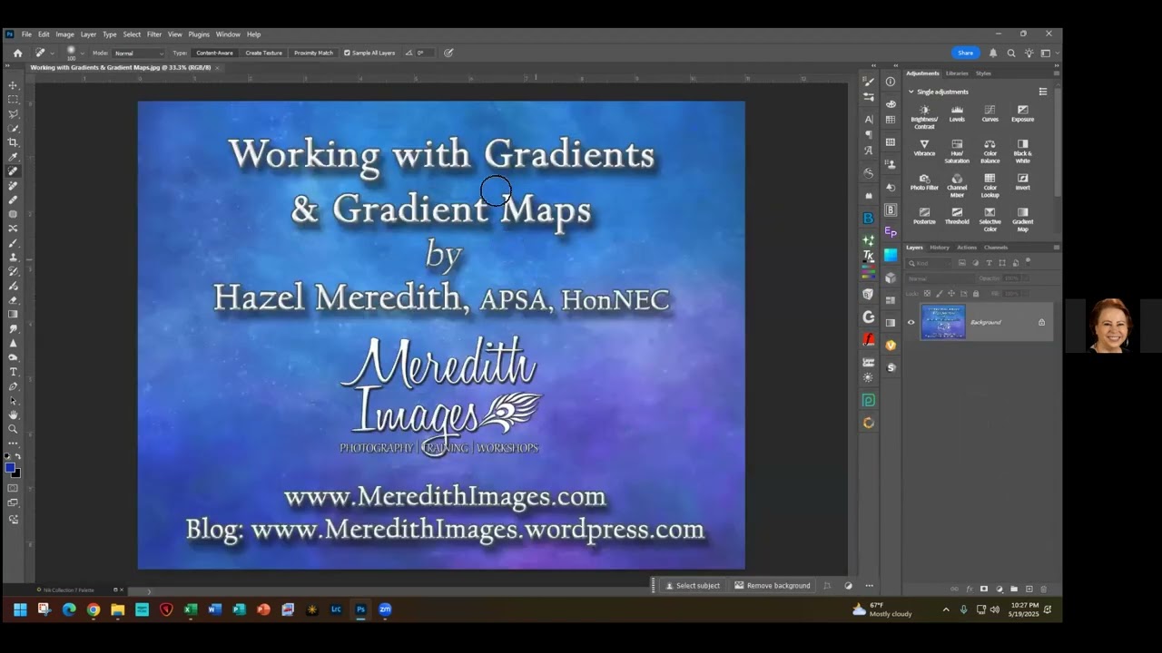 Working with Gradients and Gradient Maps - Hazel Meredith 5.19.24