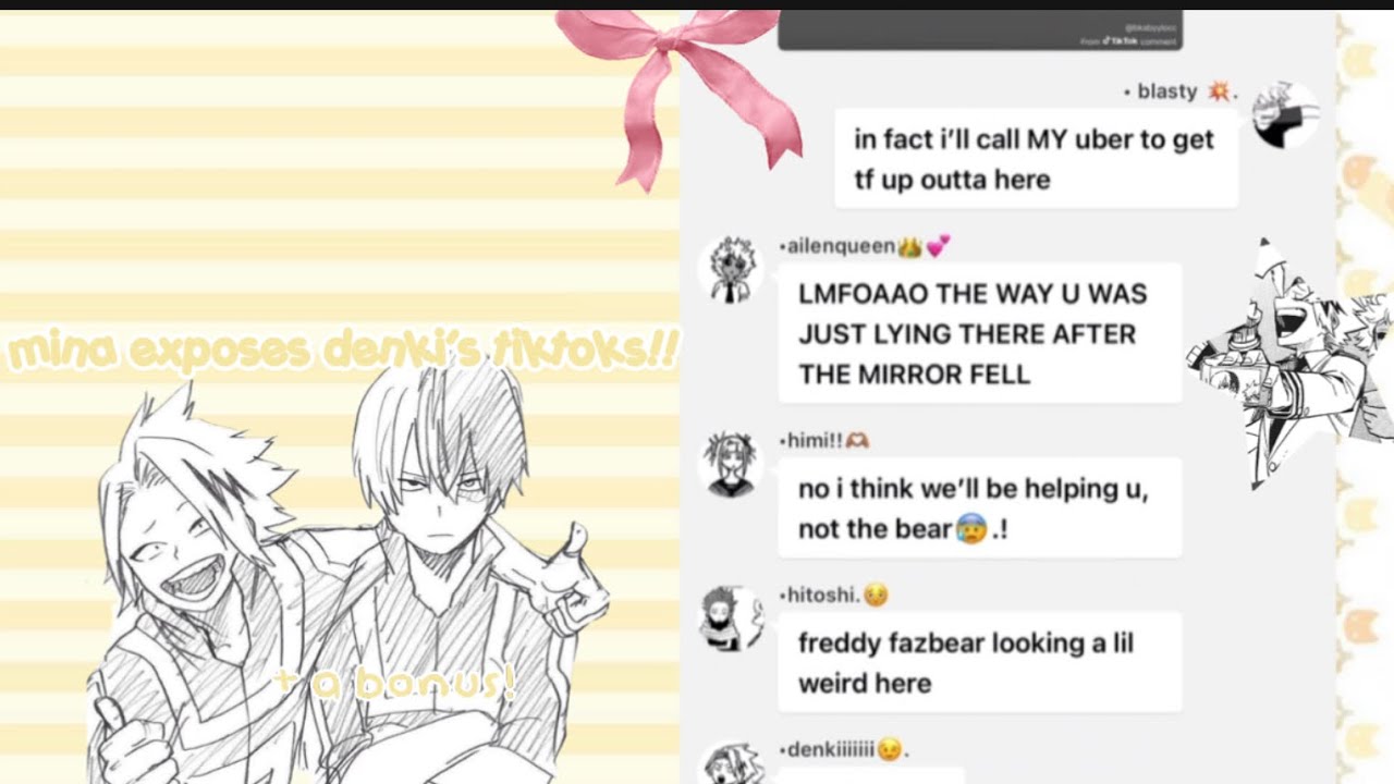 mina exposes denki’s tiktoks | + a bonus | 2X speed!! | read desc. | charm.!