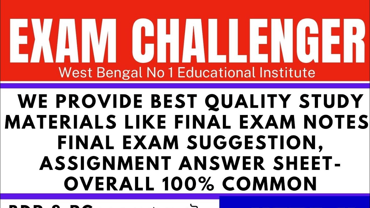 NSOU Study materials provided Institute #ExamChallengerInstitute