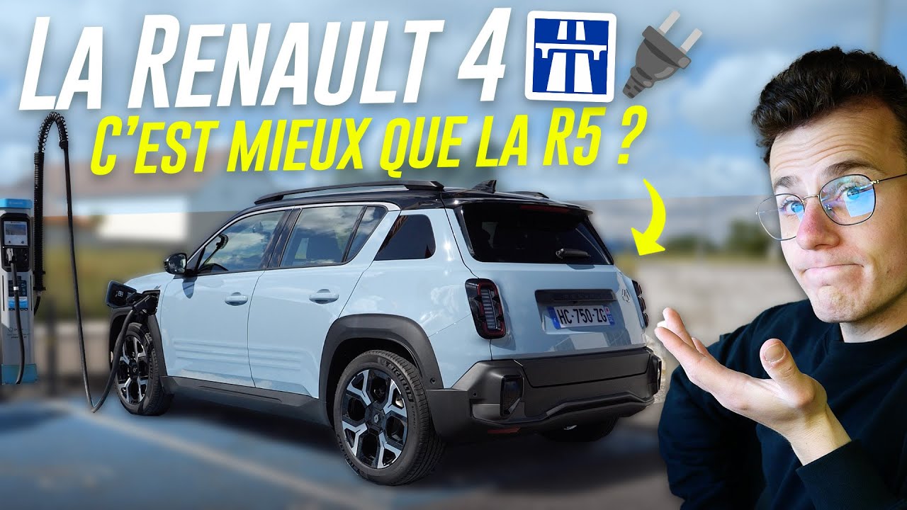 Renault 4 &eacute;lectrique - Le grand test sur autoroute + recharge rapide !