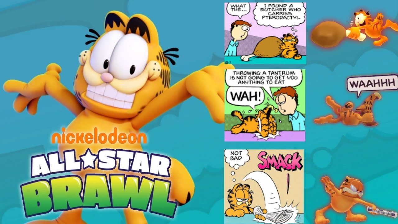 Находим множество отсылок к Гарфилду в сериале Nickelodeon All Star Brawl