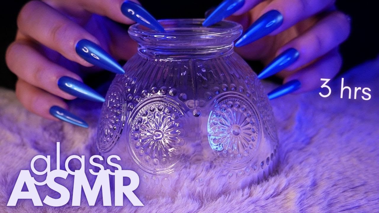ASMR Tapping & Scratching on Textured Glass Triggers For Sleep  (No Talking)