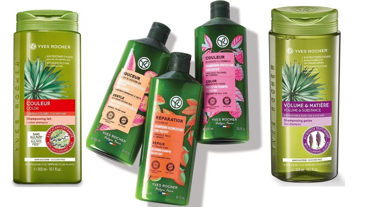جميع أنواع شامبو ايف روشيه Yves Rocher بدون سلفات