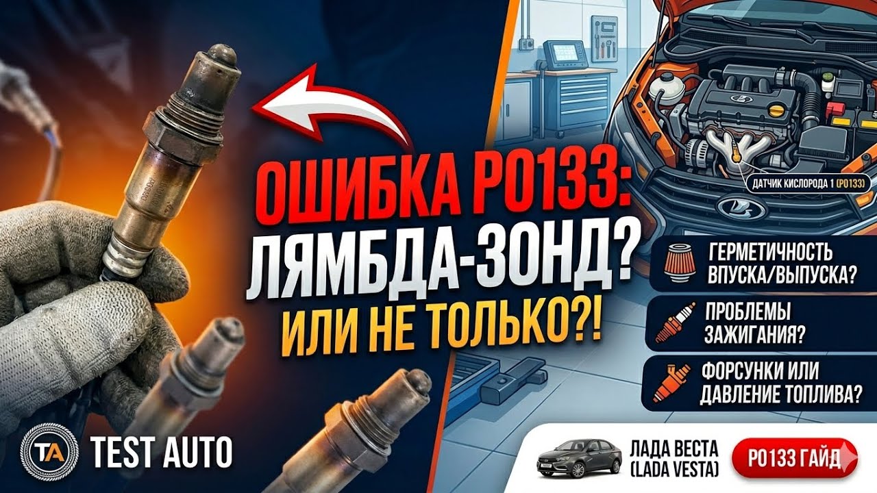 ОШИБКА Р0133 Лада Веста ЛЯМБДА-ЗОНД или датчик кислорода