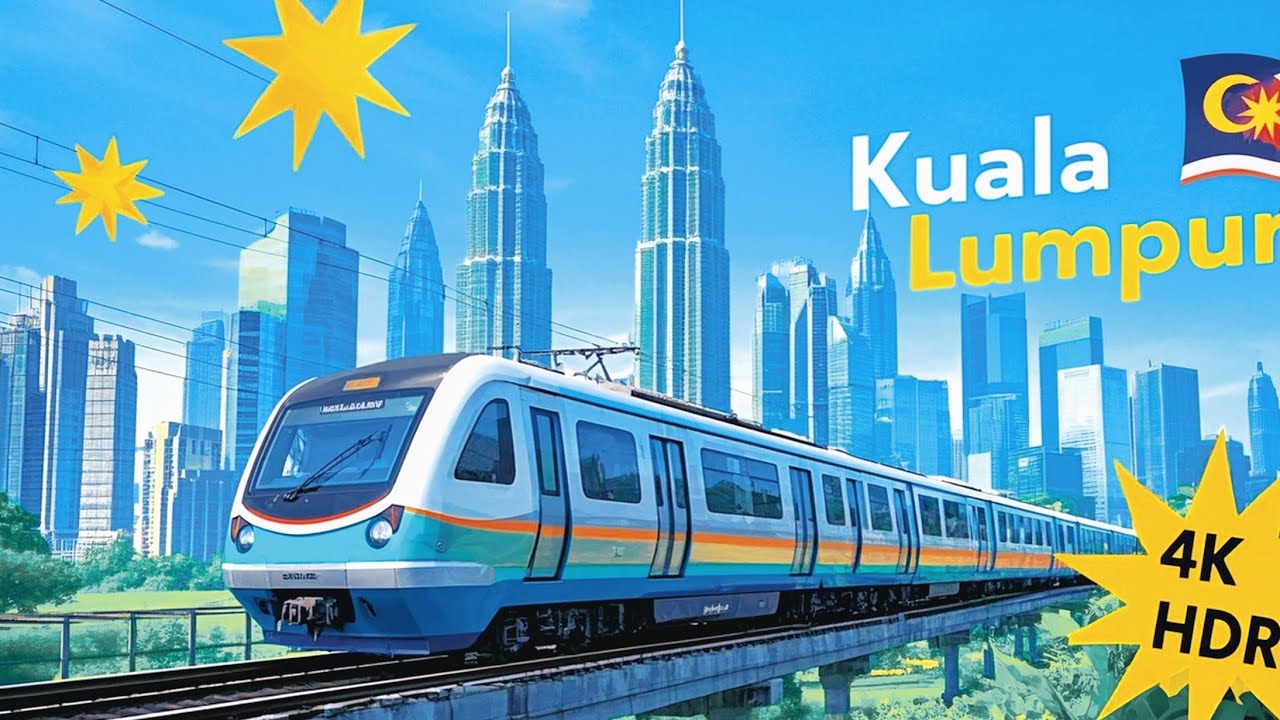 KUALA LUMPUR,Malaysia 🇲🇾 KLCC Park🗼 via LRT 4K
