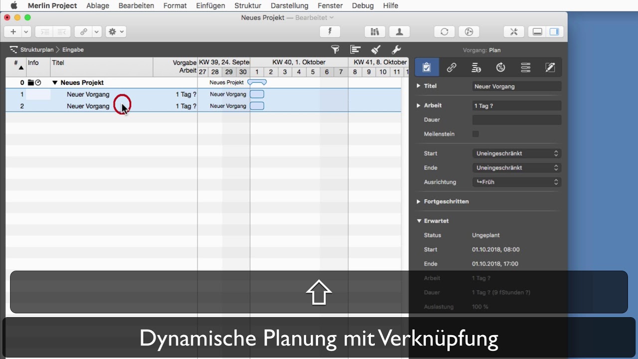 Merlin Project: Einstieg in die Planung (Deutsch)