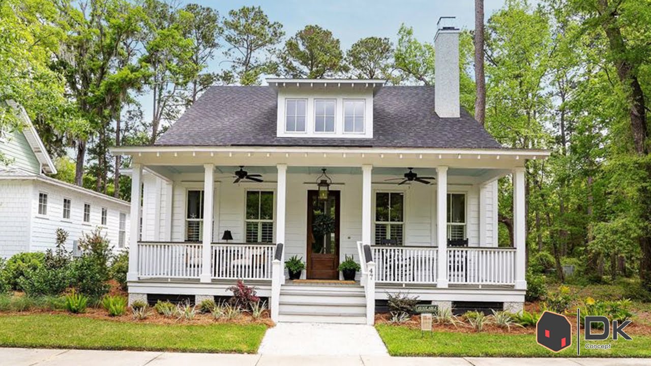 Amazing cottage farmhouse home tour with charming and cozy front porch