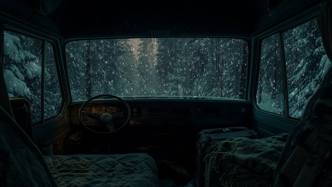 Whispering Snow Wind, Peaceful Soul | A Relaxing Moment by the Car Window