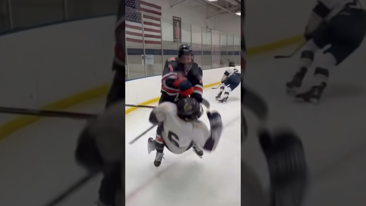 HE GOT POPPED 🎥: Syracuse University Hockey #collegehockey #hockey #icehockey