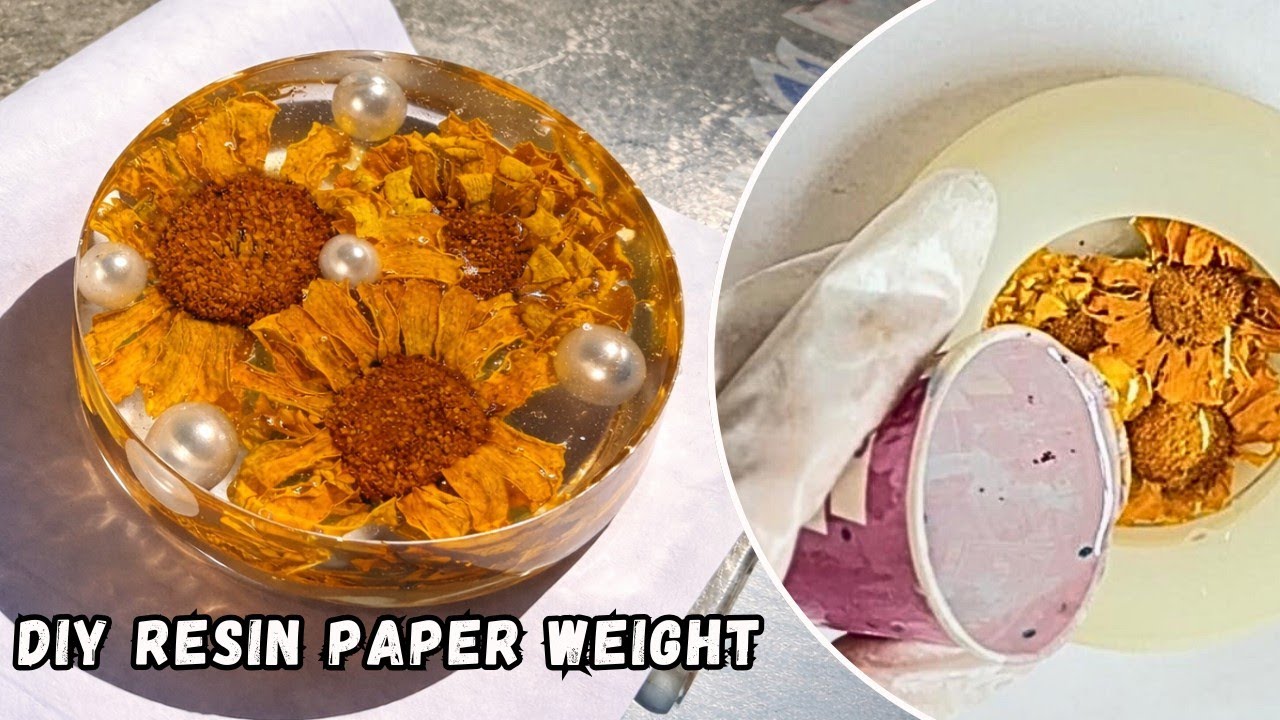 diy resin paper weight 🧊🥧#diy #resincrafts #giftideas #craft #paperweight #resinart 