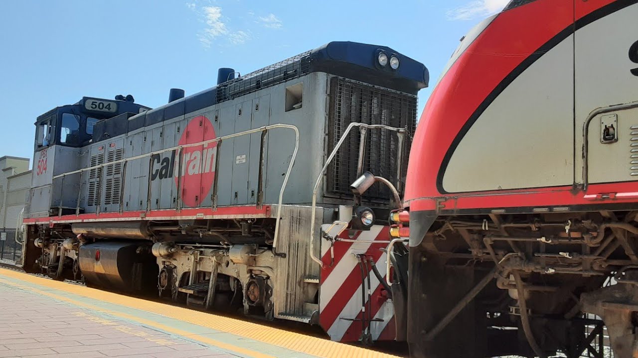 **MUST SEE** JPBX 504 on a rescue mission! Caltrain action in RWC! PT2