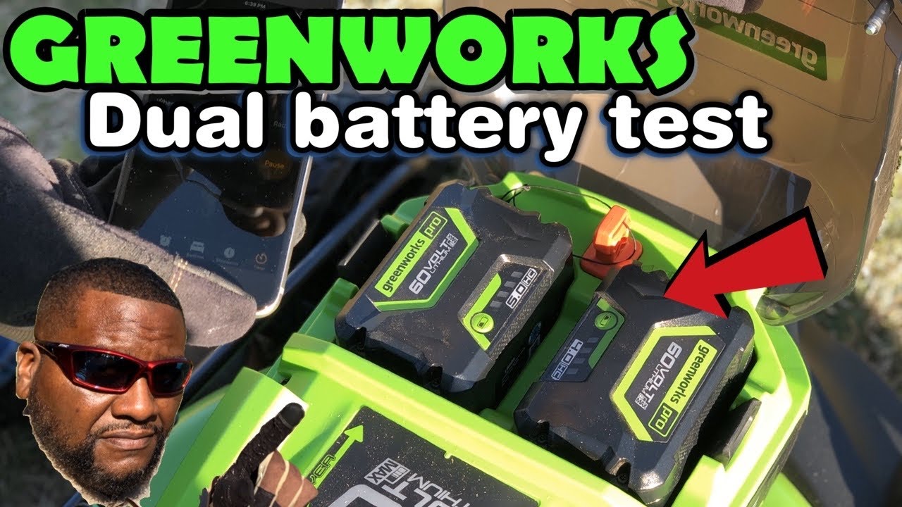 Greenworks Dual Battery 60 volt max Mower  Battery test