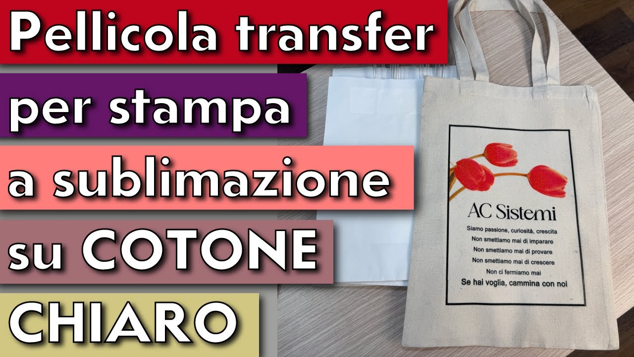 PELLICOLA TRANSFER PER STAMPA A SUBLIMAZIONE SU COTONE CHIARO