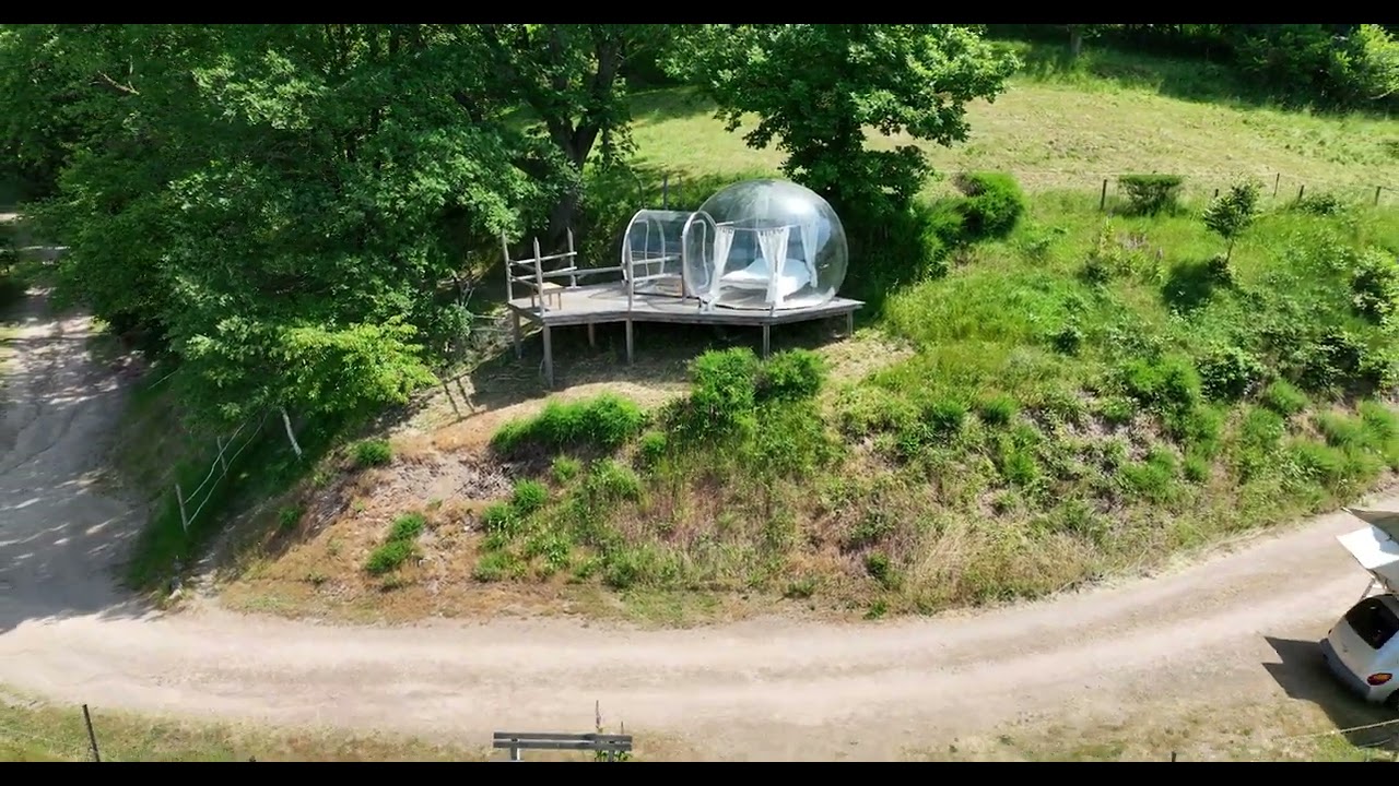 Terrassencamping Schlierbach bei Lindenfels im Odenwald. (DJI Mavic3 Classic 4K)